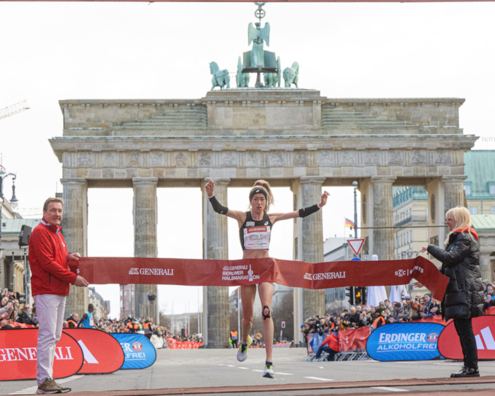 Eilish McColgan läuft in Berlin einen britischen Rekord. Foto: SCC EVENTS / Camera 4