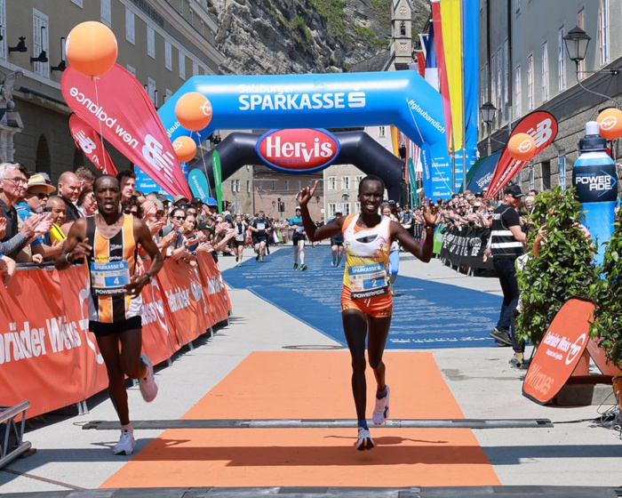 Siegerin Dorine Jerop Murkomen. Bild: Salzburg Marathon / Salzburg Cityguide