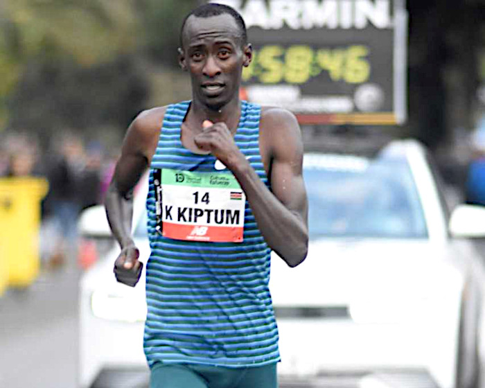 Kann Kelvin Kiptum zum Nachfolger von Eliud Kipchoge werden? Foto: Sean Hartnett