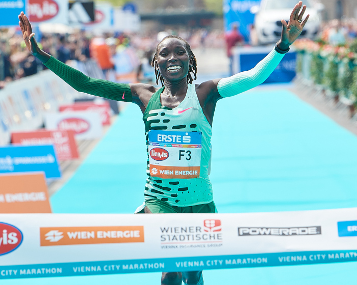 VCM-Siegerin Magdalynie Masai startet beim Frankfurt Marathon. Bild: VCM / Leo Hagen