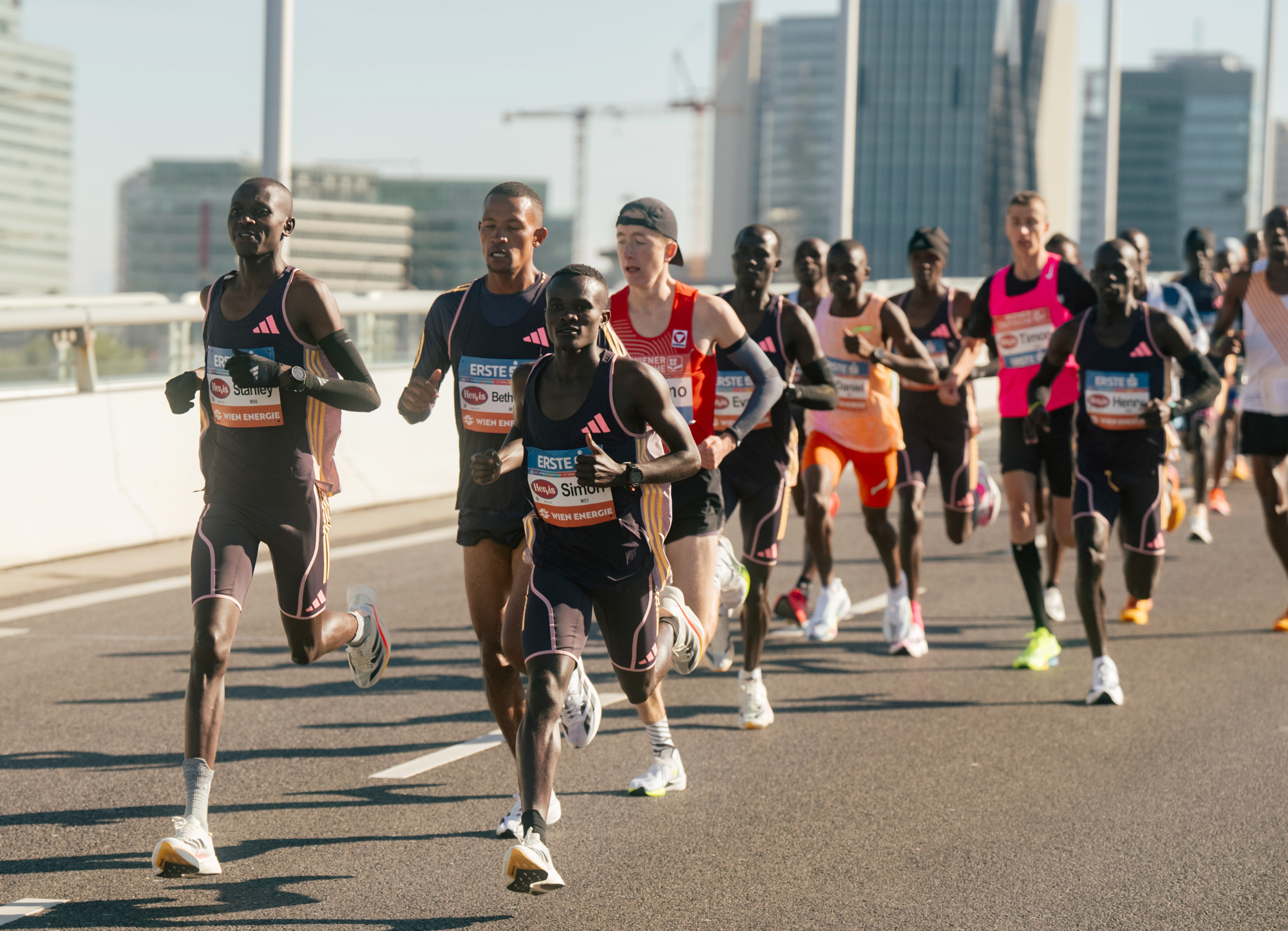 Stanley Kurgat, hier an der Spitze des VCM 2024, könnte auch am 6. April ganz vorne sein. Bild: VCM / Jenia Symonds